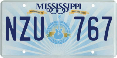 MS license plate NZU767