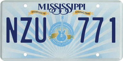 MS license plate NZU771