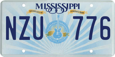 MS license plate NZU776