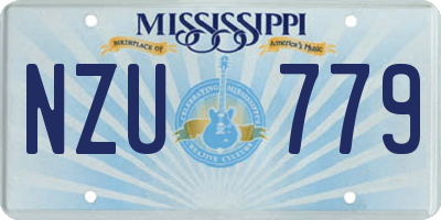 MS license plate NZU779