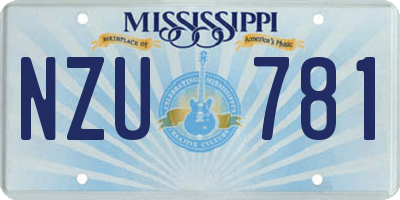 MS license plate NZU781