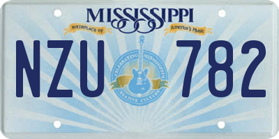 MS license plate NZU782