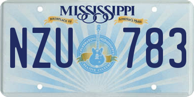 MS license plate NZU783