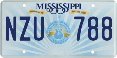 MS license plate NZU788