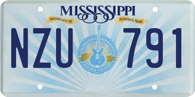 MS license plate NZU791