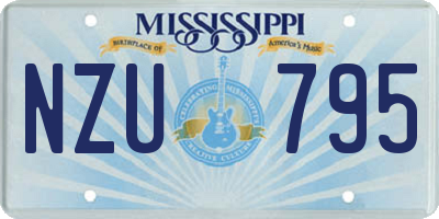 MS license plate NZU795