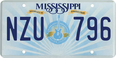 MS license plate NZU796