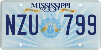 MS license plate NZU799