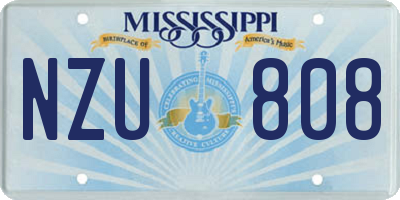MS license plate NZU808