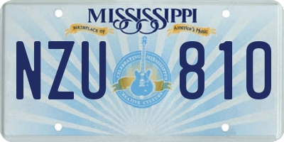 MS license plate NZU810