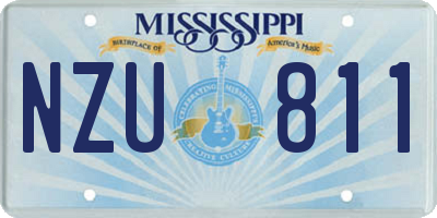 MS license plate NZU811