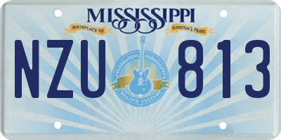MS license plate NZU813