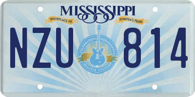 MS license plate NZU814