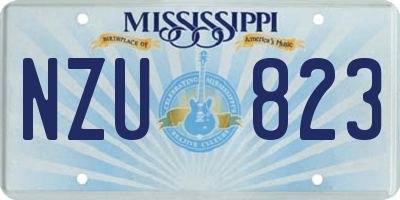 MS license plate NZU823