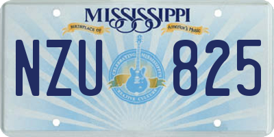 MS license plate NZU825