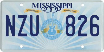 MS license plate NZU826