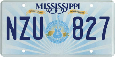 MS license plate NZU827