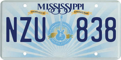 MS license plate NZU838