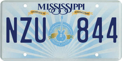 MS license plate NZU844