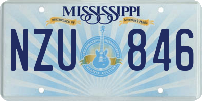 MS license plate NZU846