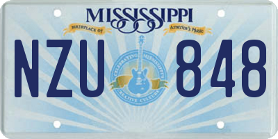 MS license plate NZU848