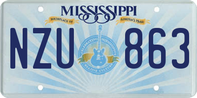 MS license plate NZU863