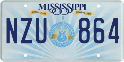 MS license plate NZU864