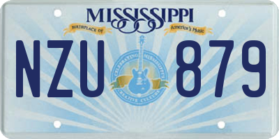 MS license plate NZU879
