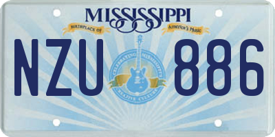 MS license plate NZU886