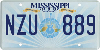 MS license plate NZU889