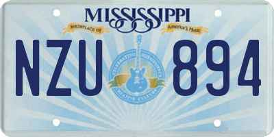 MS license plate NZU894