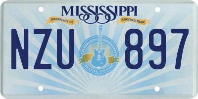 MS license plate NZU897