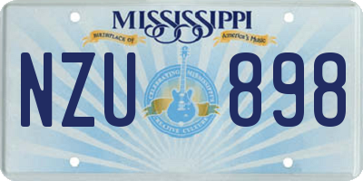 MS license plate NZU898