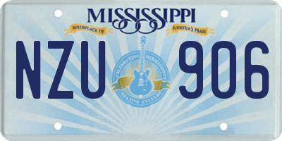 MS license plate NZU906