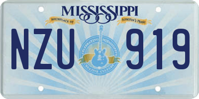 MS license plate NZU919