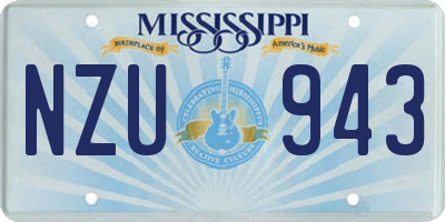 MS license plate NZU943