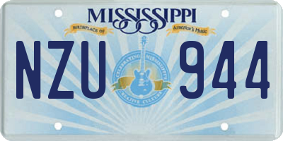 MS license plate NZU944