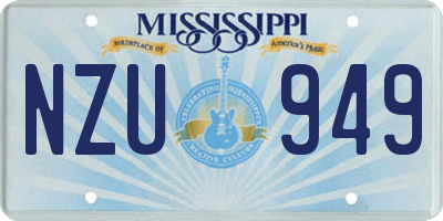 MS license plate NZU949