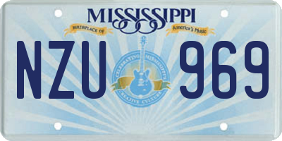 MS license plate NZU969
