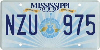 MS license plate NZU975