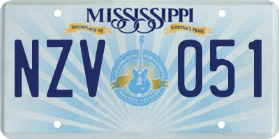 MS license plate NZV051
