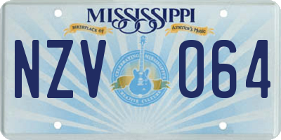 MS license plate NZV064