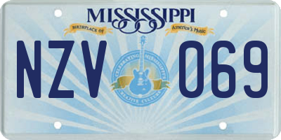MS license plate NZV069