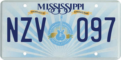 MS license plate NZV097