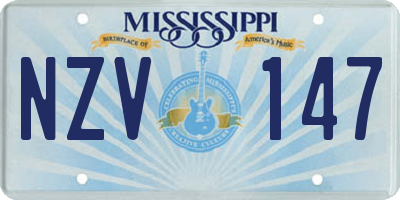 MS license plate NZV147