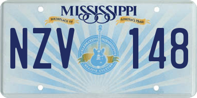 MS license plate NZV148