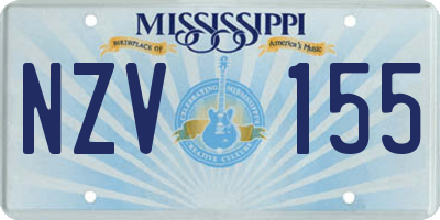MS license plate NZV155