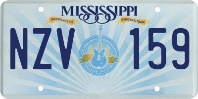 MS license plate NZV159