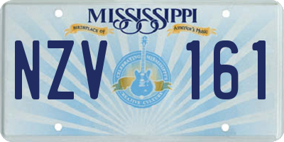 MS license plate NZV161