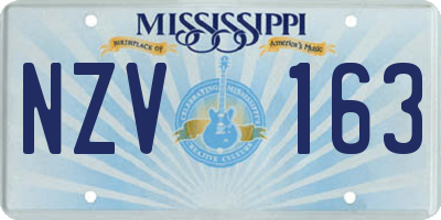 MS license plate NZV163